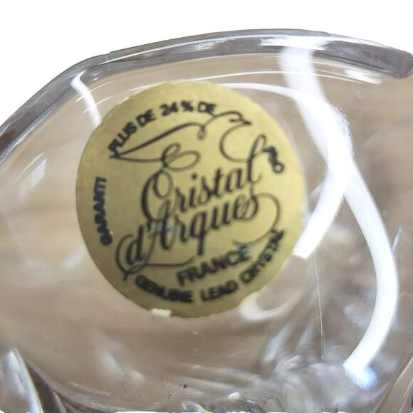 Set / 2 Candle Holders Genuine 24% Lead Crystal Glass Cristal d'Arques France EC - Picture 3 of 12